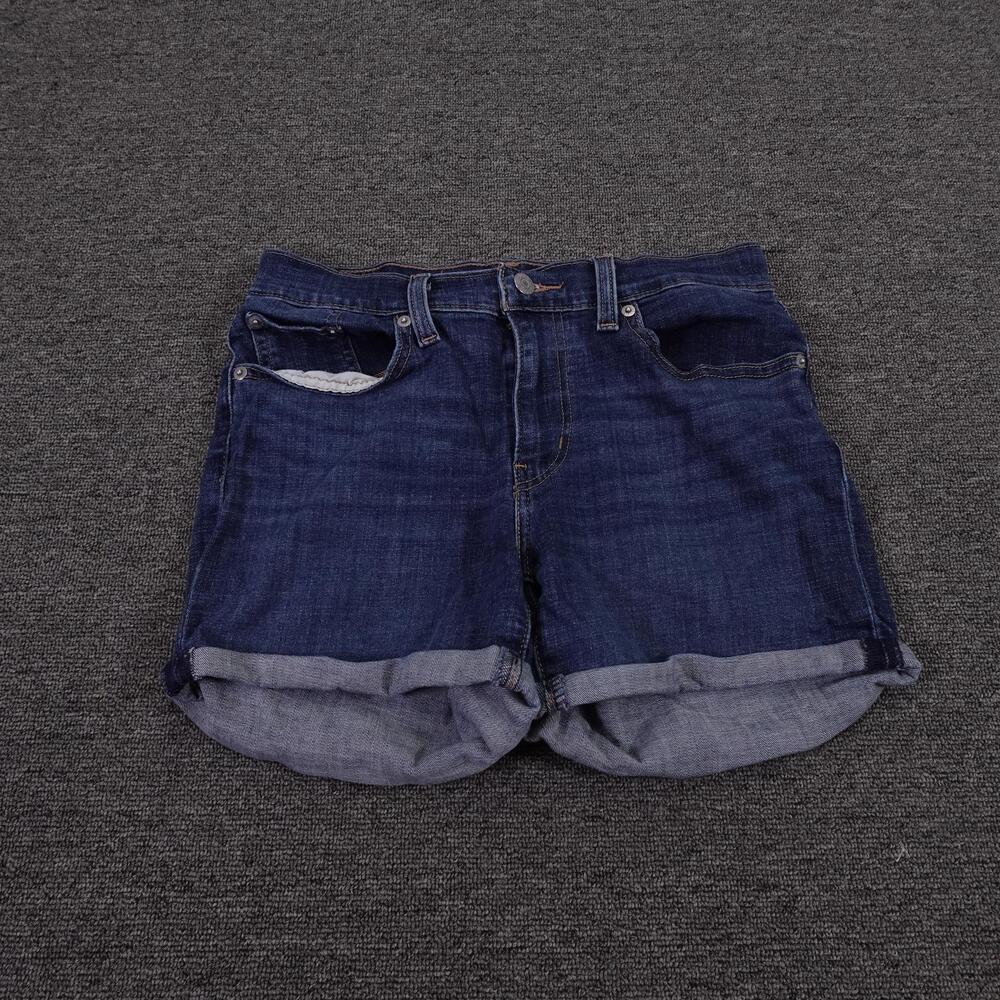 Levi's Skimmer Shorts Womens 27 Blue Denim Cuffed 5 Inseam 5 Pocket Casual